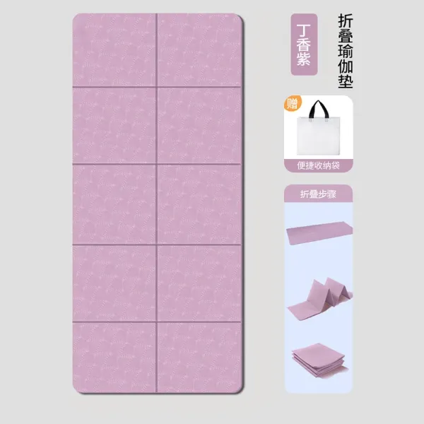 Design Foldable Yoga Mat Purple Activewear - 1