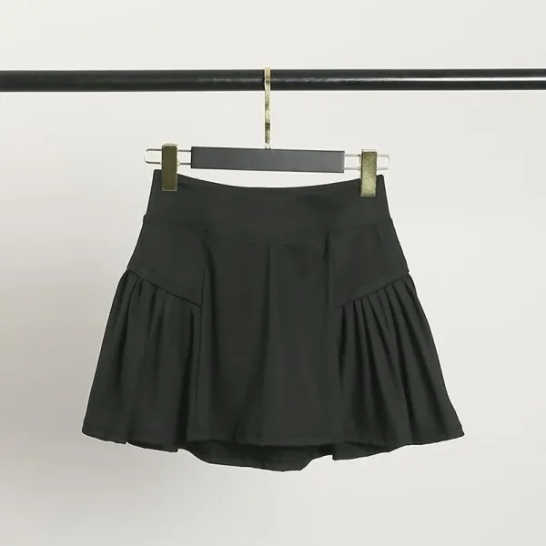 Design Pleated Layered Skirt White Skirt - 9