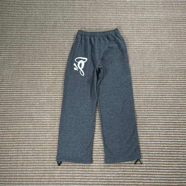 Design Logo Hoodie and Sweatpants Set Charcoal Gray Tracksuit - 9