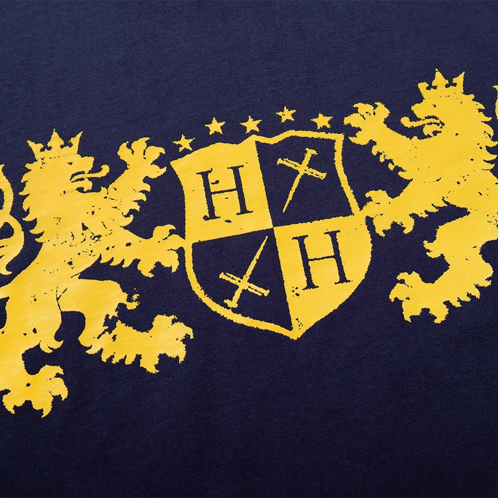 Heraldic Crest Navy Blue Graphic T-Shirt