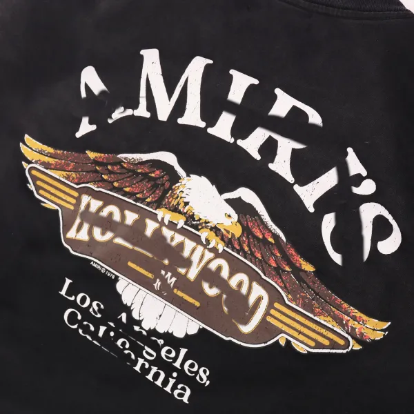 Amiri Hollywood Eagle Black T-Shirt - 3