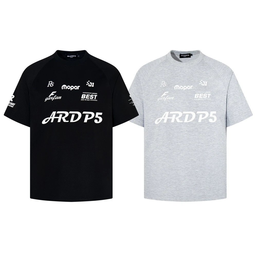 Design BLACK78 ARDP5 Racing Graphic T-Shirt Black T-Shirts - 2