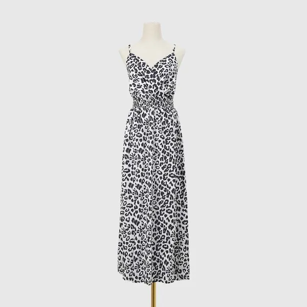 Design Tropical Leaf Print Wrap Midi Dress - 4