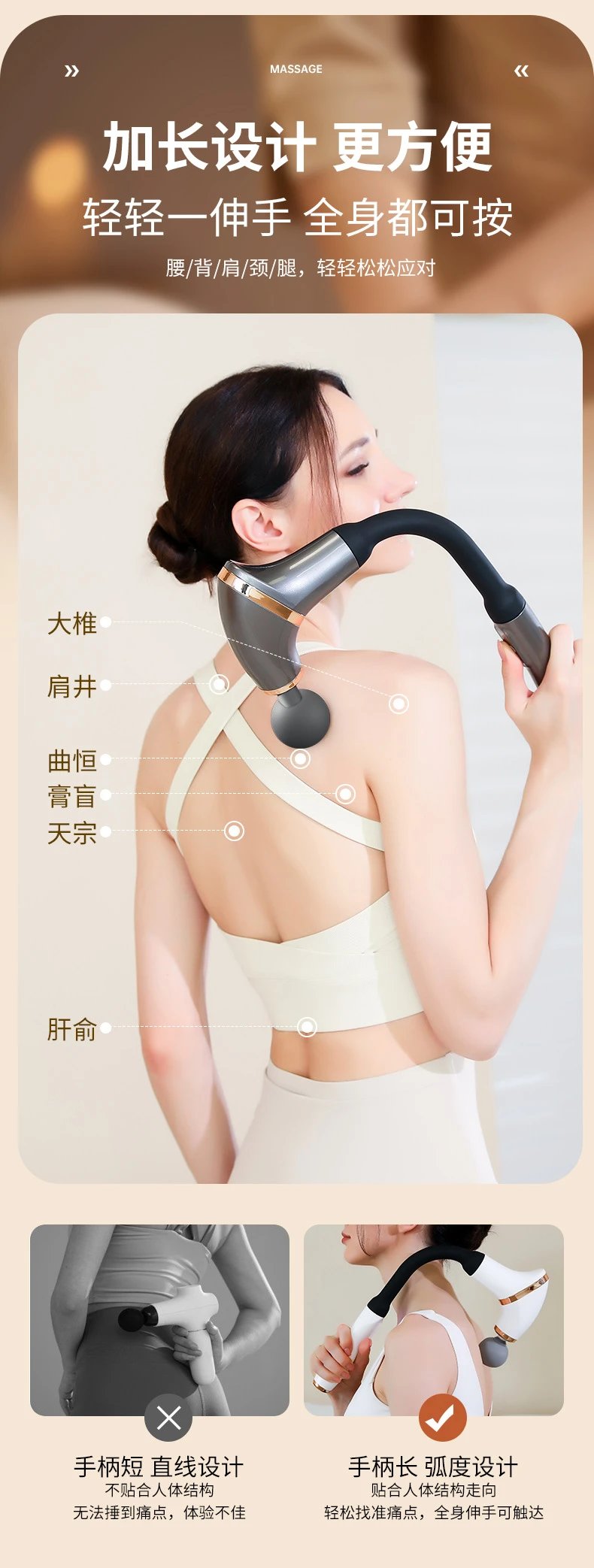 Design Percussion Massage Gun White Electronics - 8