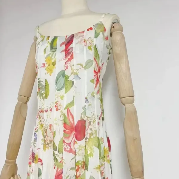 Chloé Floral Print Silk Chiffon Maxi Dress - 7