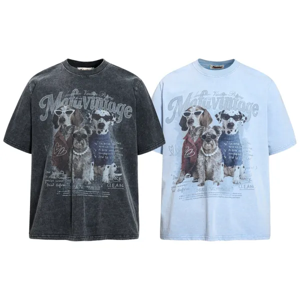 Design Mafavintage Graphic Print Acid Wash T-Shirt T-Shirts - 2
