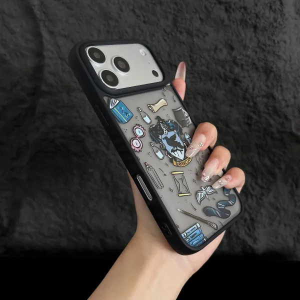 Design Ravenclaw House Crest Harry Potter Inspired Clear Phone Case with Magical Elements Phone Case - 5
