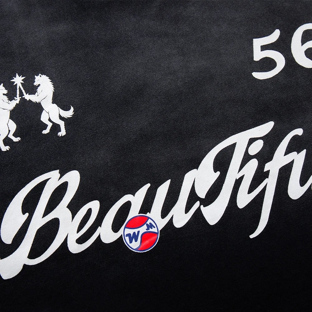 Blackete Beautiful 56 Black Graphic Oversized T-Shirt