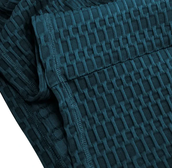 Design Henley T-Shirt Teal Textured - 32