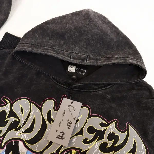 Godspeed Statue of Liberty Graffiti Hoodie Beige - 3