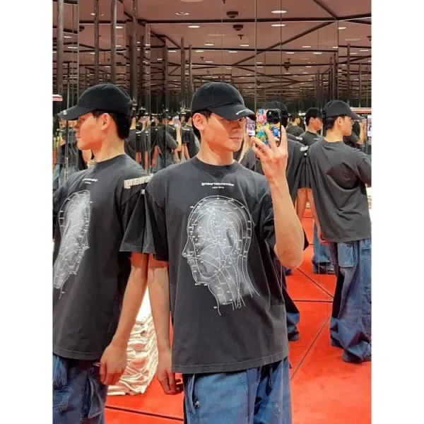 Off-White Human Head Blueprint T-Shirt Black - 1