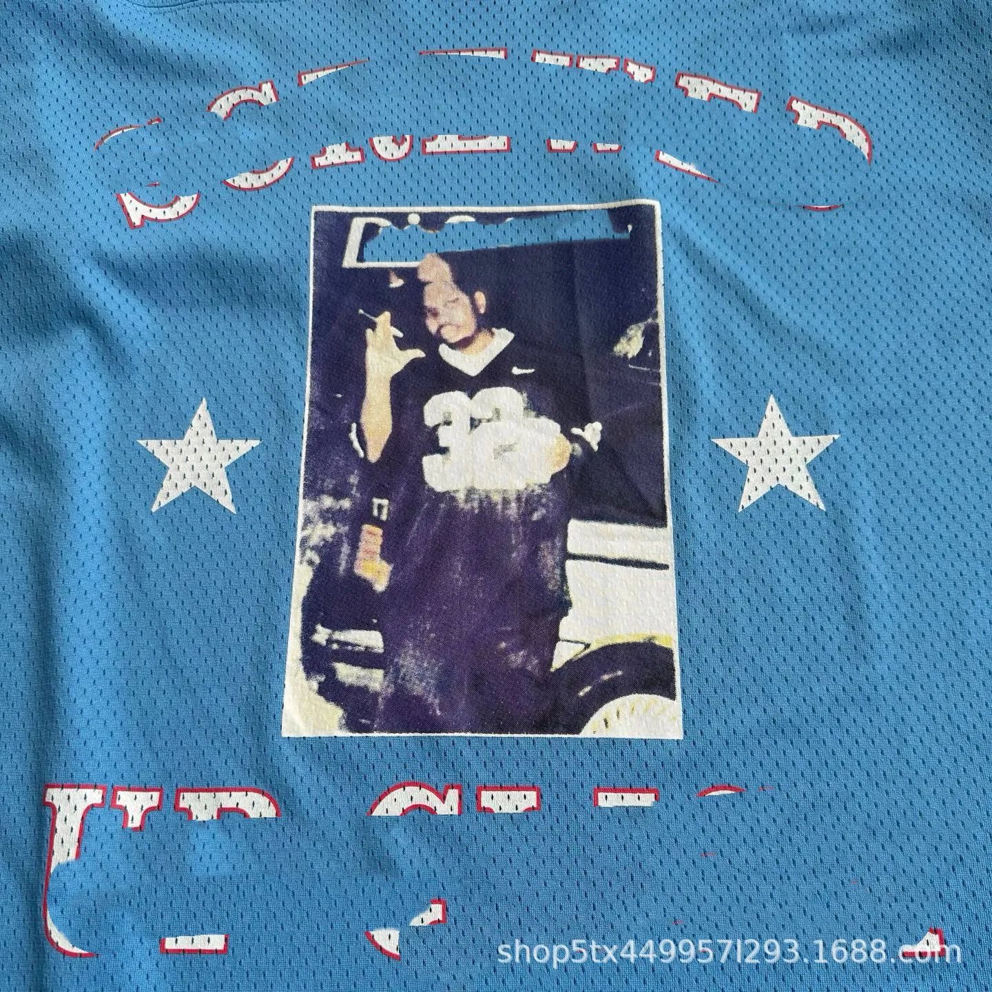 Design Custom Photo Print Mesh Jersey Black Camo Blue - 9