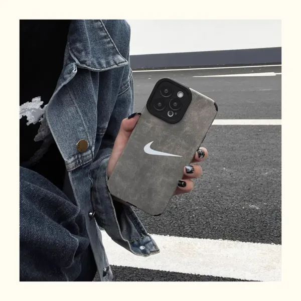 Nike Swoosh Velvet Case Deep Charcoal Phone Case - 9