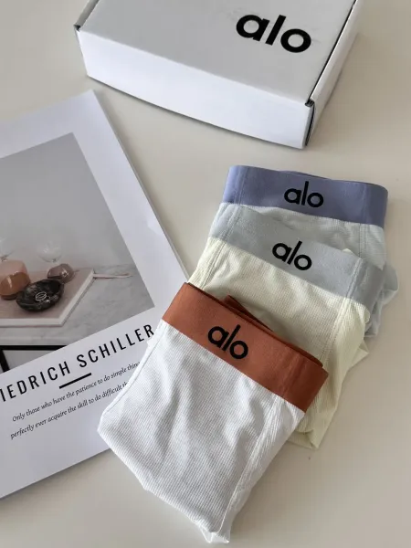 Alo Performance Boxer Briefs in Light Blue, White, Cream, and Brown Underwear - 5