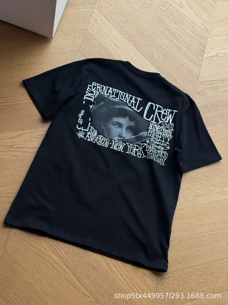Design International Crew Graphic Print Black T-Shirt T-Shirts - 1