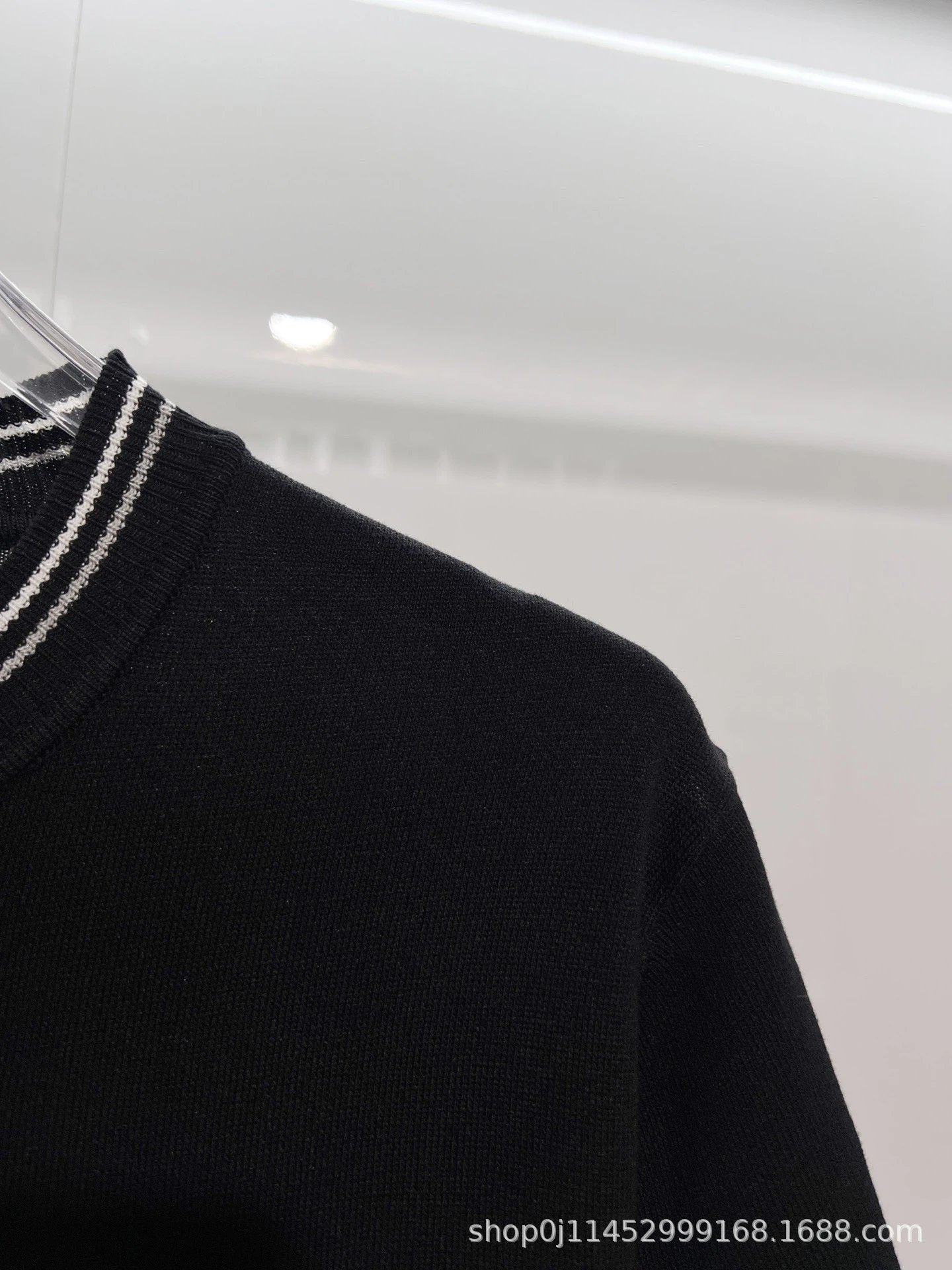 Prada Logo-Embroidered Ribbed Trim T-Shirt White - 11