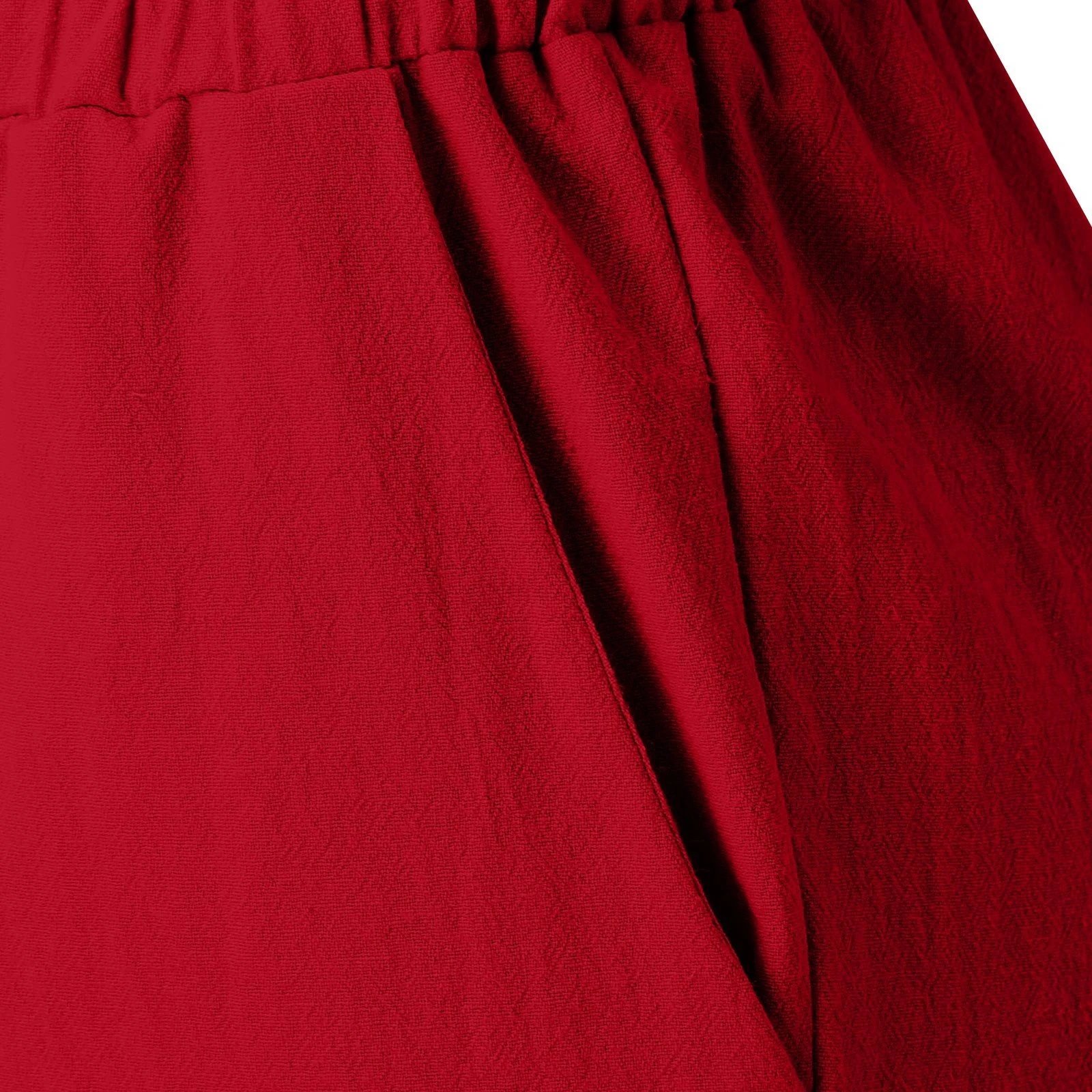 Design Wide-Leg Cropped Pants Red - 41