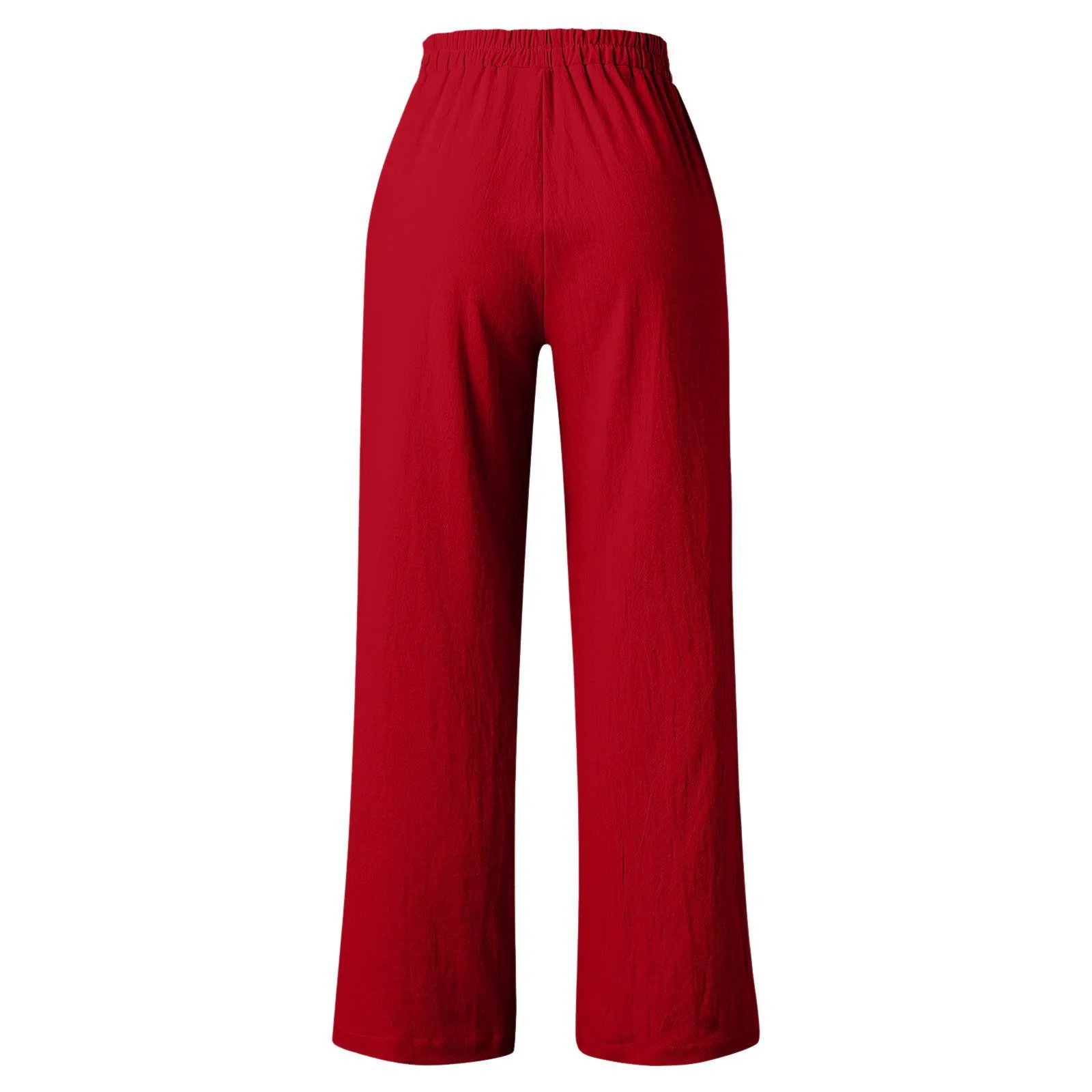 Design Wide-Leg Cropped Pants Red - 42