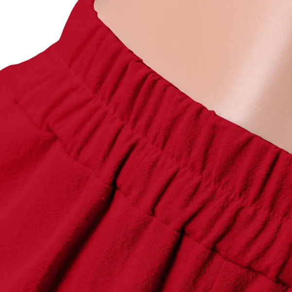 Design Wide-Leg Cropped Pants Red - 44