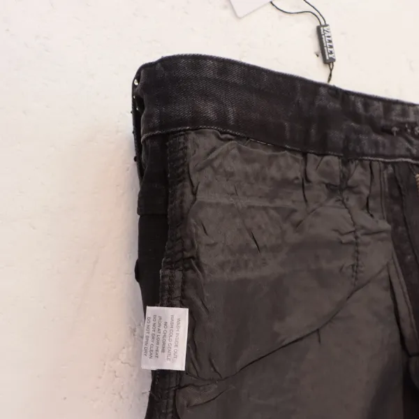 Design Denim Shorts with Speckled Wash and Drawstring Waist - 9