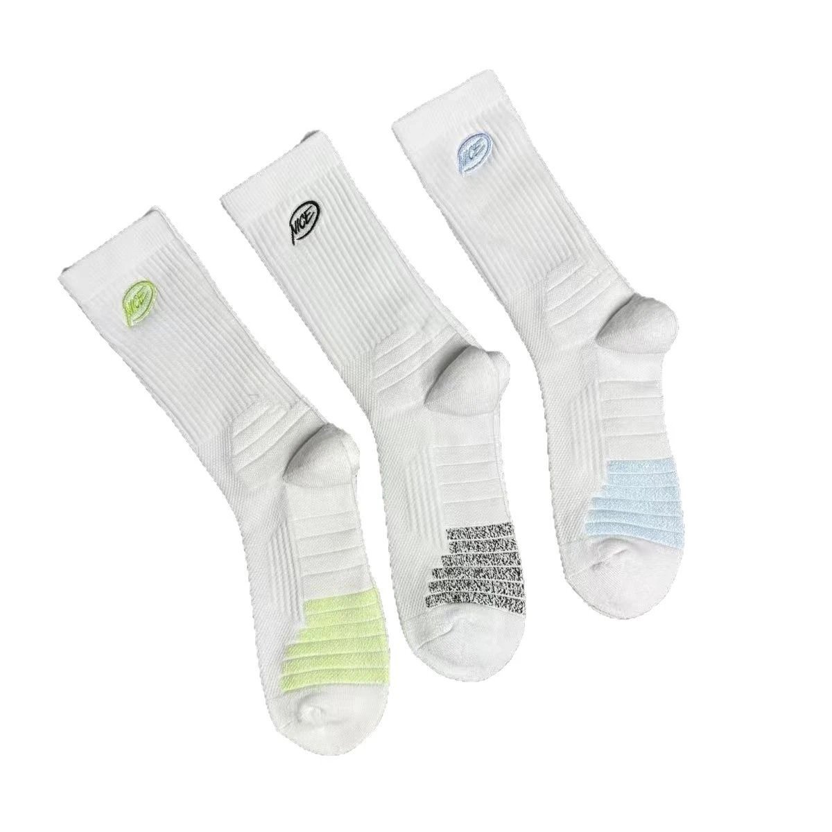 Chaun Nice Logo White Crew Socks