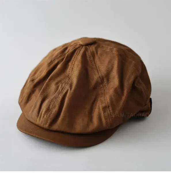Design Newsboy Cap Navy Blue Hat - 4
