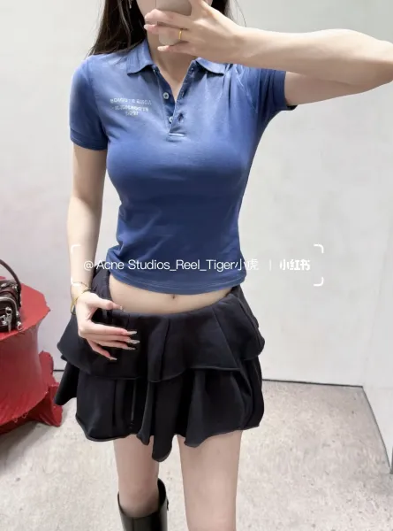 Acne Studios Stockholm 1996 Polo Navy Polo Shirt - 10