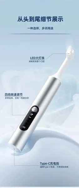Design Dental Polishing Tool Silver Professional Oral Care Device Electronics - 6