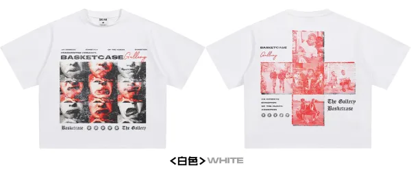 Design Basketcase Gallery Distorted Faces Black T-Shirt T-Shirts - 11