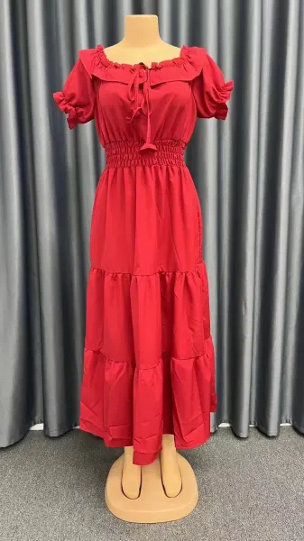 Design White Off-Shoulder Tiered Maxi Dress - 18