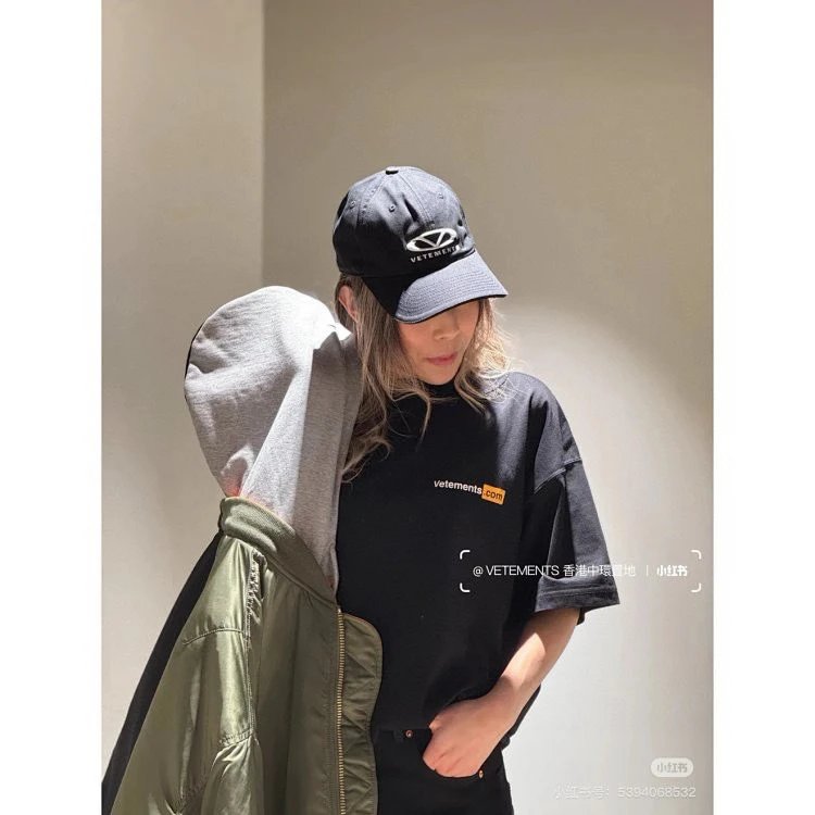 Vetements .com Logo Oversized T-Shirt Black - 5