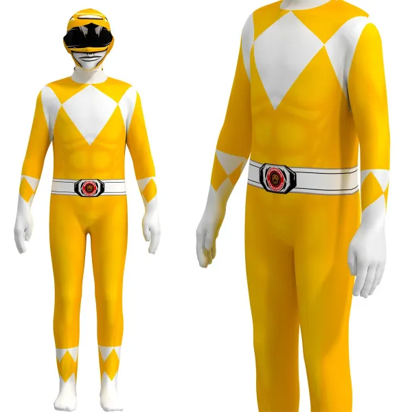Design Mighty Morphin Power Rangers Green Ranger Costume Full Body Suit Clothing - 7