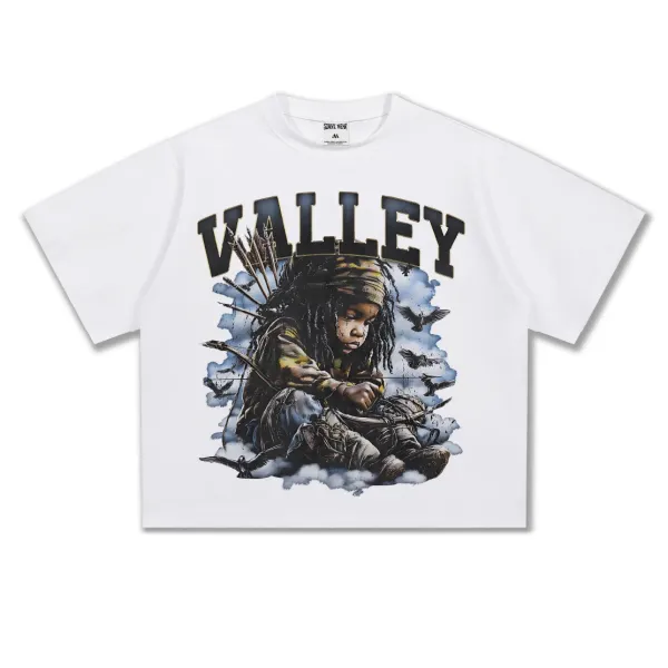 Design Surreal Wear Valley Graphic Print White T-Shirt T-Shirts - 1