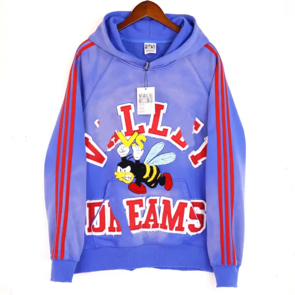 Design Valley Dreams Blue Red Stripe Sweatpants - 5