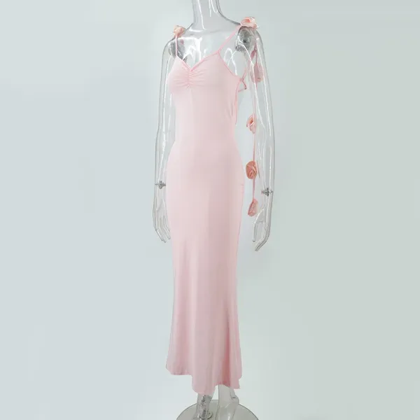 Design Floral-Embellished Lemon Yellow Slip Dress - 35