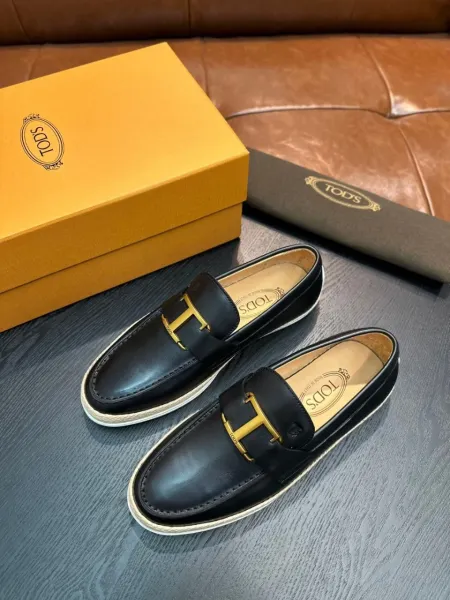 Tod's Double T Loafer Black Patent Leather Loafers - 4