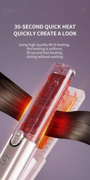 Design Brown Cordless Hair Straightener with Digital Display Electronics - 14