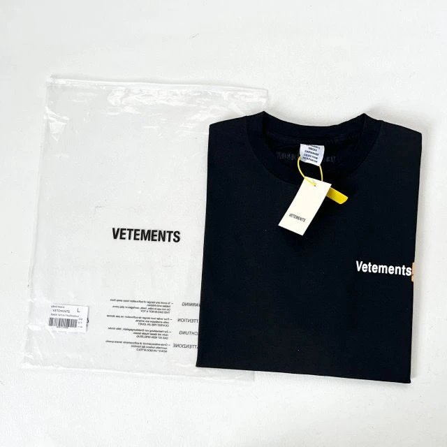 Vetements .com Logo Oversized T-Shirt Black - 9