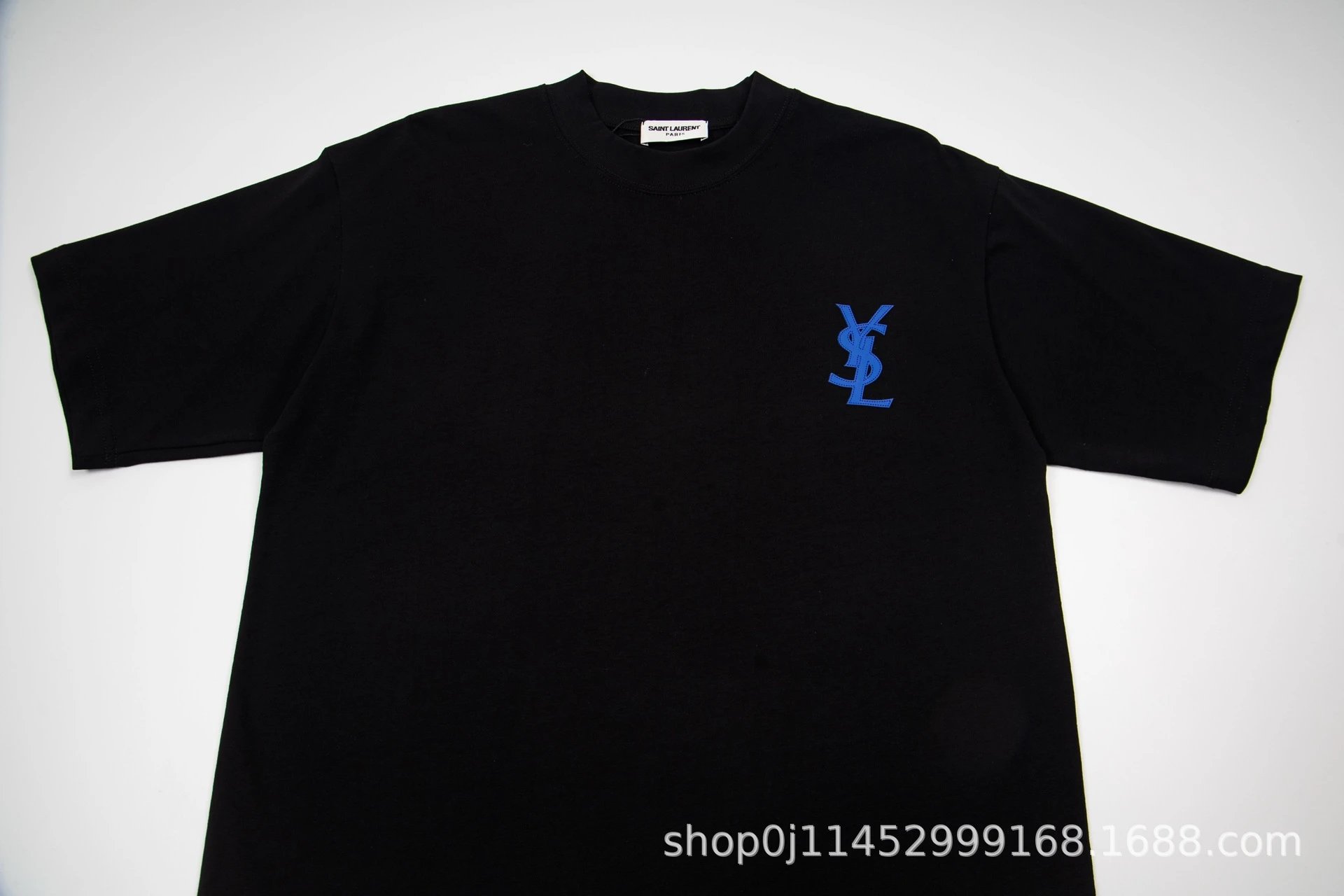 Saint Laurent Monogram Logo Black T-Shirt - 10
