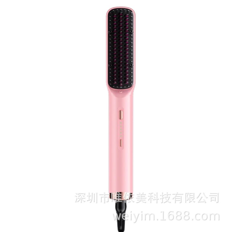 Pink Steam Hair Straightening Brush
