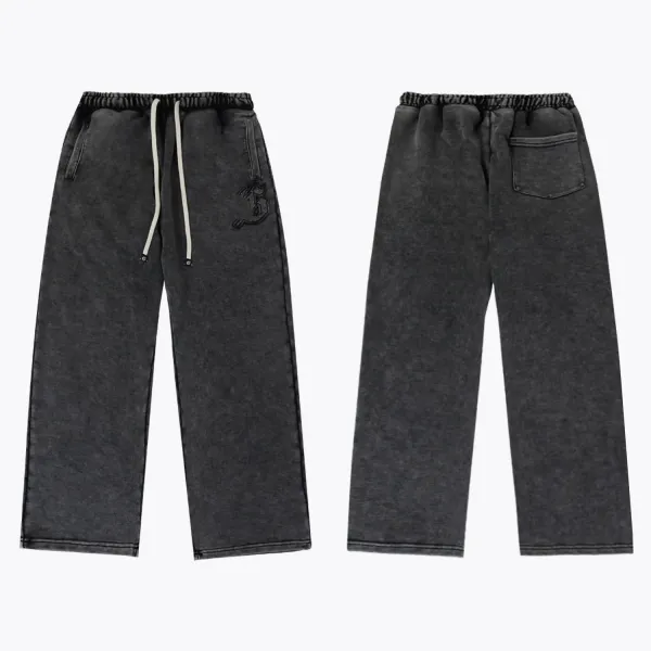Design Wide-Leg Sweatpants Black - 25