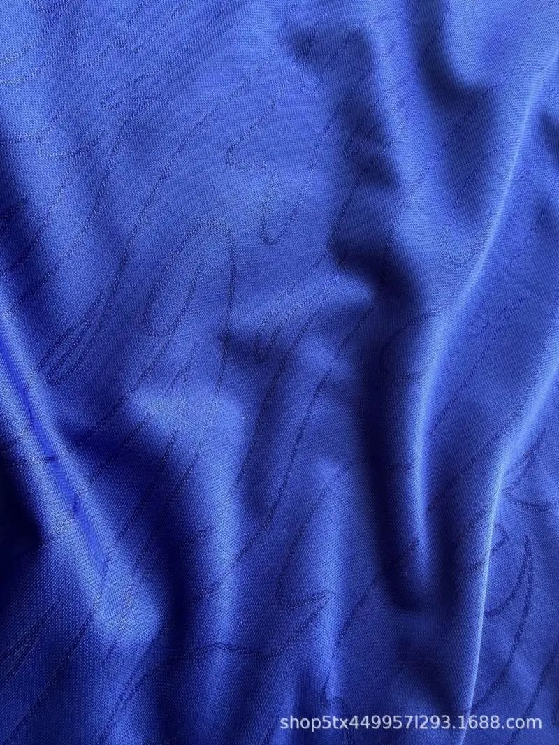 Design Retro Football Jersey Blue with Flame Sleeves and '93' Number - 11
