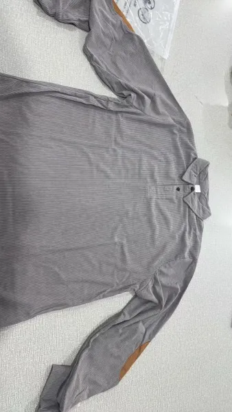 Design Corduroy Polo Shirt with Elbow Patches Black Tops.polo - 7