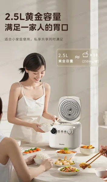 Design Yokudos 2.5L Low-Sugar Rice Cooker White Electronics - 20