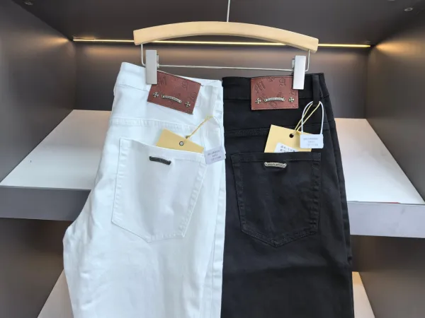 Chrome Hearts White Denim Jeans - 8