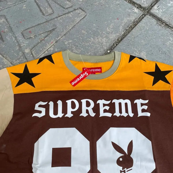 Supreme x Playboy 88 Jersey Long-Sleeve T-Shirt Brown / Orange / Beige - 6