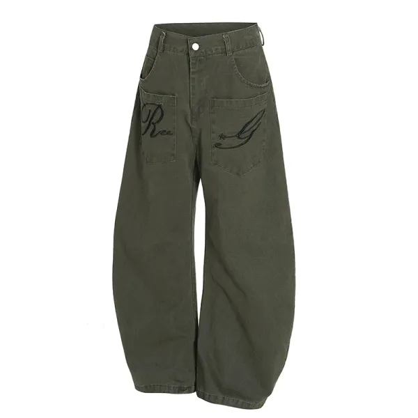 Design Baggy Cargo Pants Army Green - 9