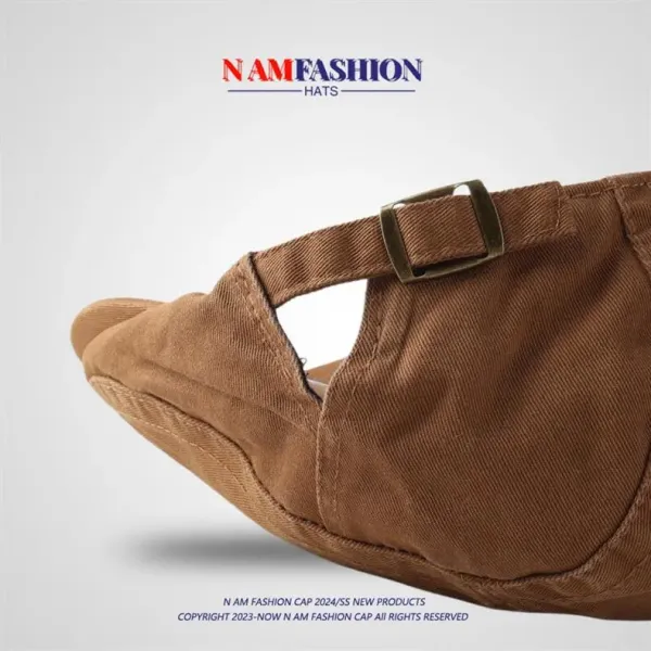 Design N AM Fashion Boston Corduroy Cap Brown Hats - 12