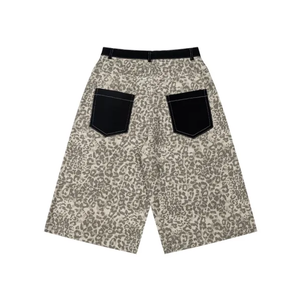 Design Dark Harvest Leopard Print Wide-Leg Shorts - 5