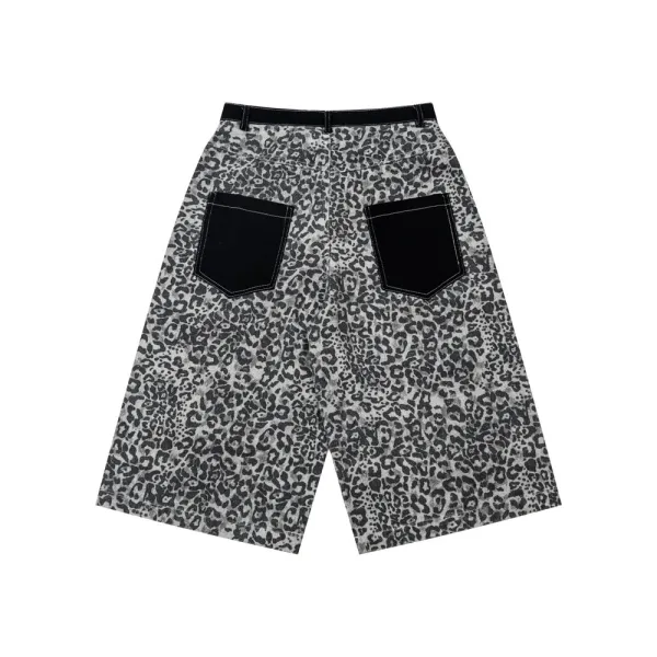 Design Dark Harvest Leopard Print Wide-Leg Shorts - 7